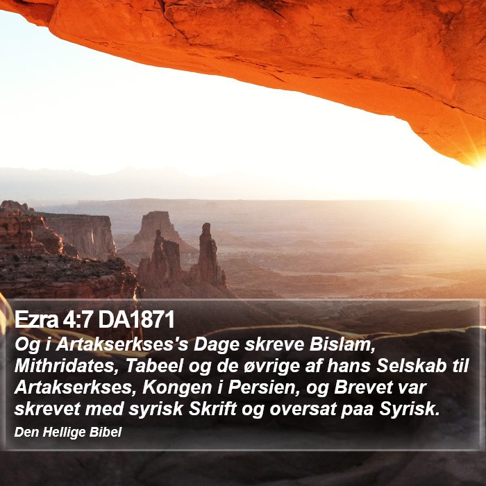 Ezra 4:7 DA1871 Bible Study