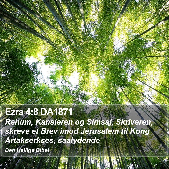 Ezra 4:8 DA1871 Bible Study