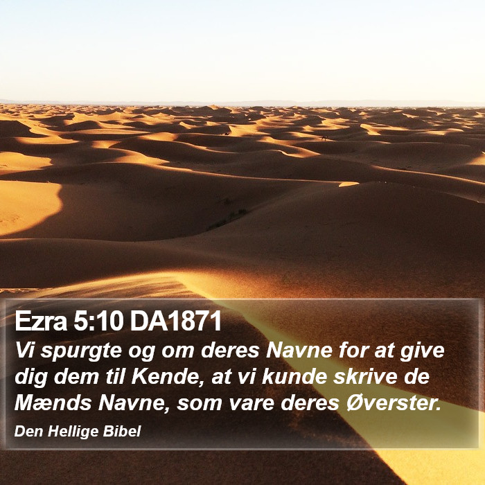 Ezra 5:10 DA1871 Bible Study