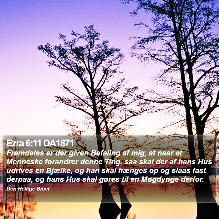Ezra 6:11 DA1871 Bible Study