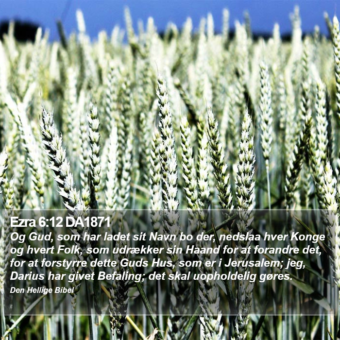 Ezra 6:12 DA1871 Bible Study