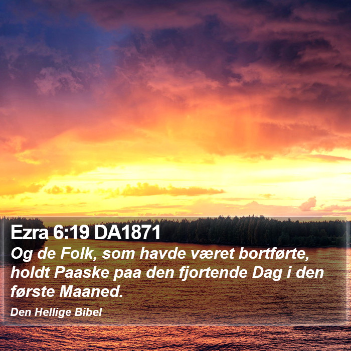 Ezra 6:19 DA1871 Bible Study