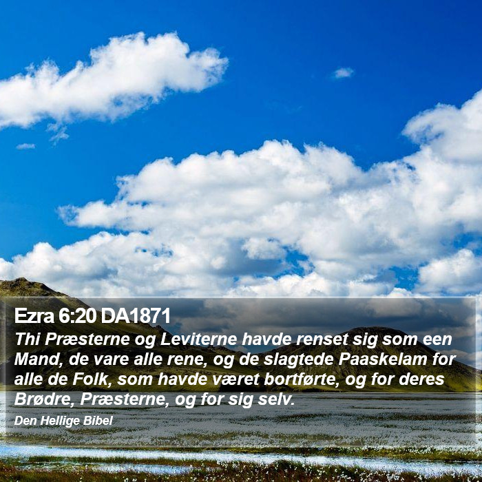 Ezra 6:20 DA1871 Bible Study