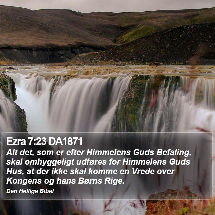 Ezra 7:23 DA1871 Bible Study
