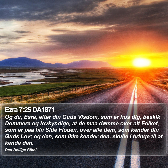 Ezra 7:25 DA1871 Bible Study
