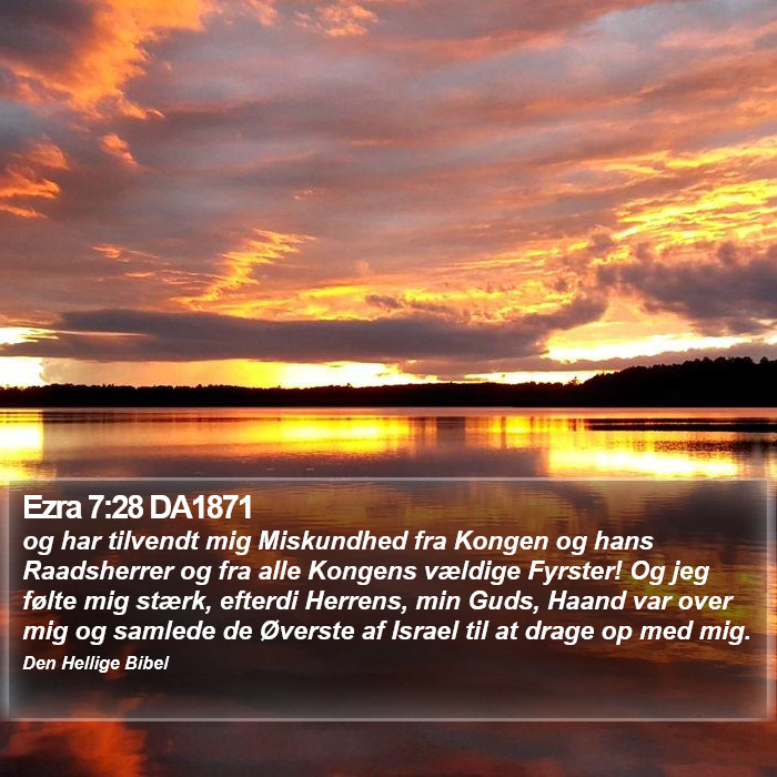 Ezra 7:28 DA1871 Bible Study