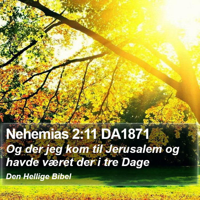 Nehemias 2:11 DA1871 Bible Study