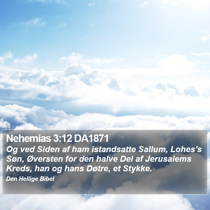 Nehemias 3:12 DA1871 Bible Study