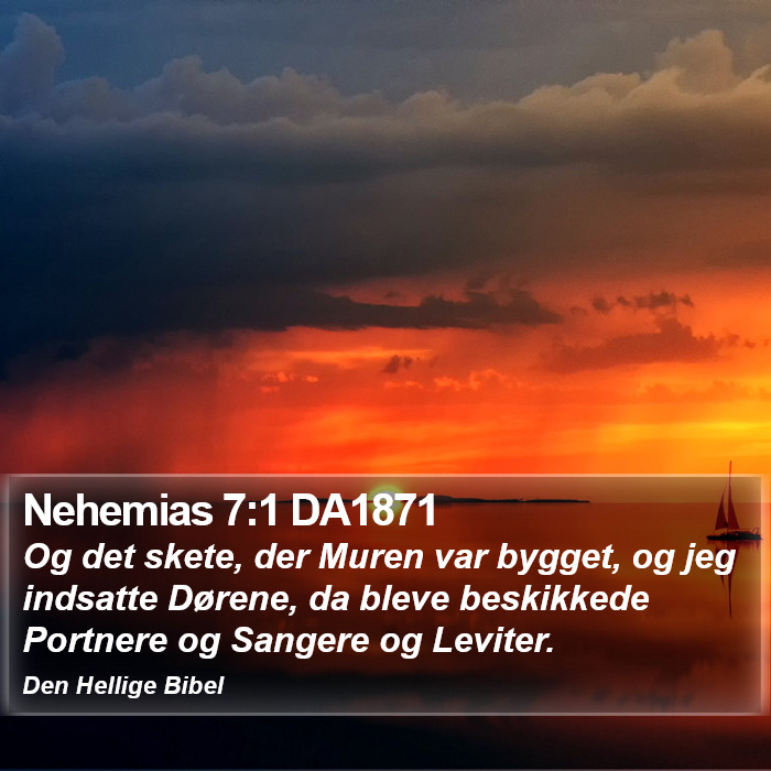Nehemias 7:1 DA1871 Bible Study