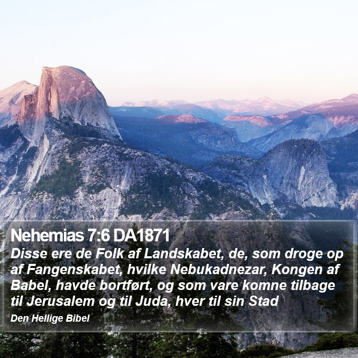 Nehemias 7:6 DA1871 Bible Study