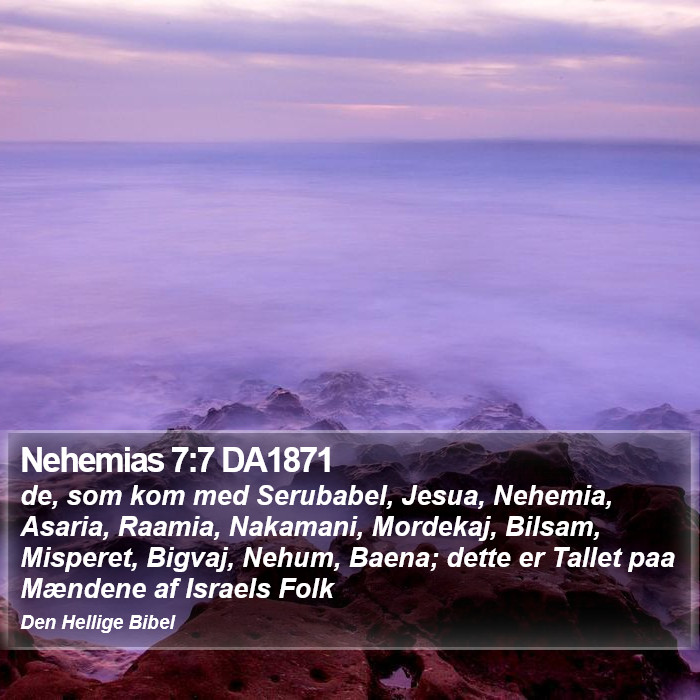 Nehemias 7:7 DA1871 Bible Study