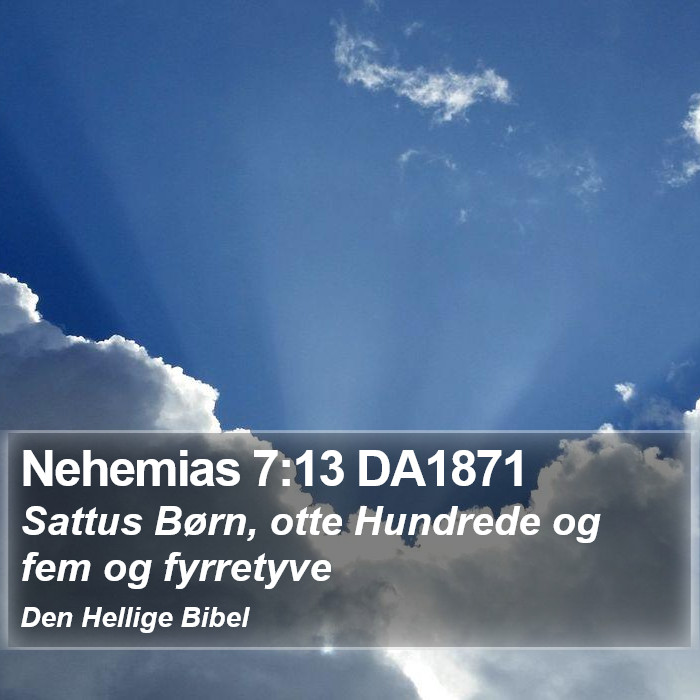Nehemias 7:13 DA1871 Bible Study