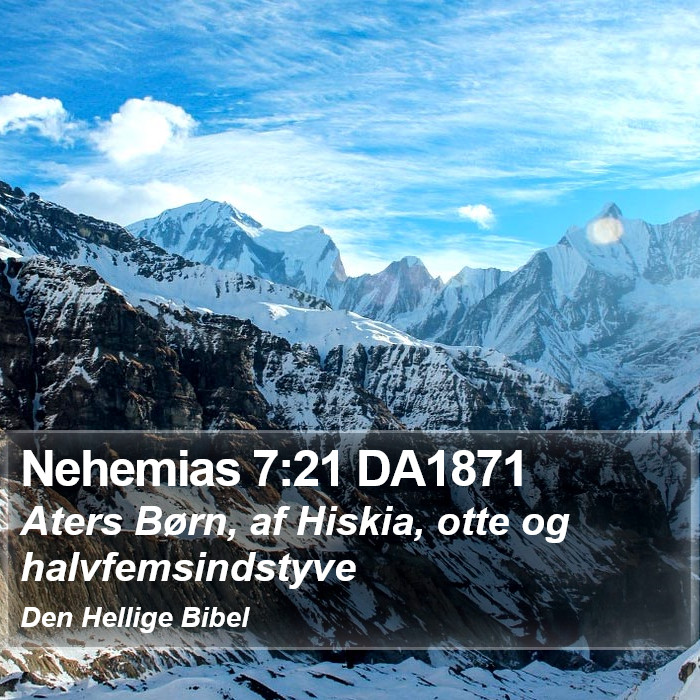 Nehemias 7:21 DA1871 Bible Study