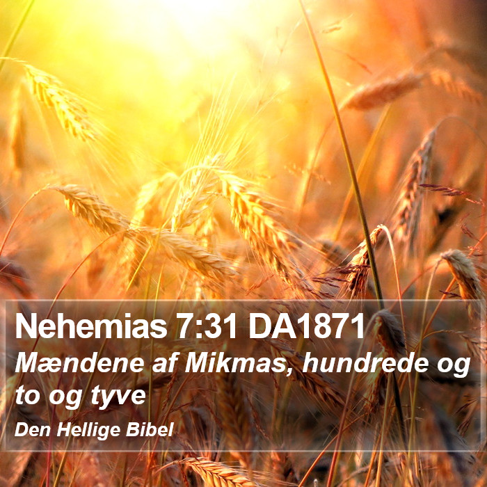 Nehemias 7:31 DA1871 Bible Study