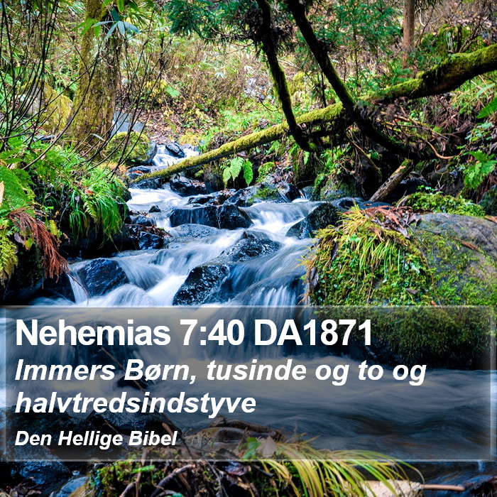 Nehemias 7:40 DA1871 Bible Study