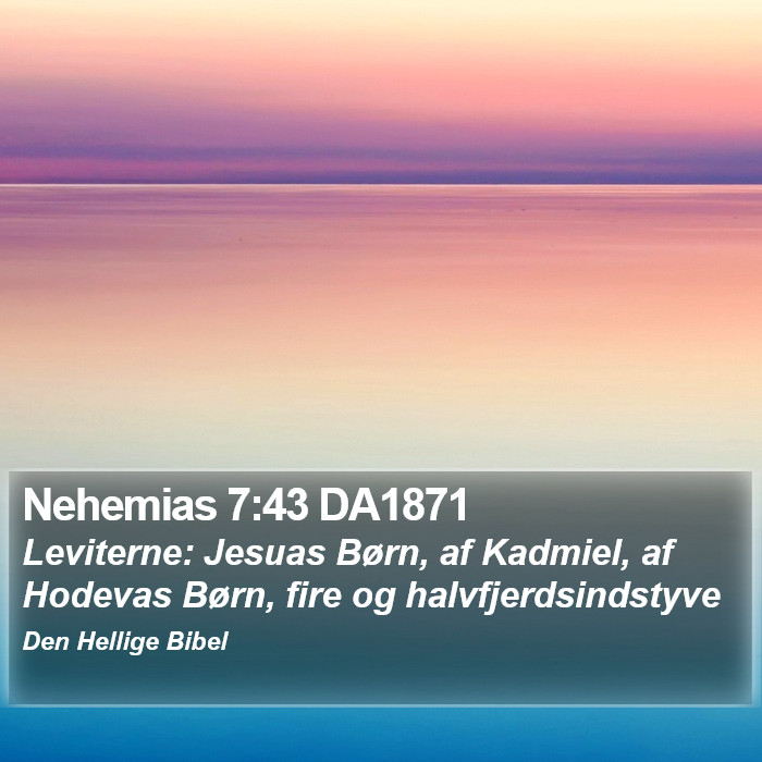 Nehemias 7:43 DA1871 Bible Study