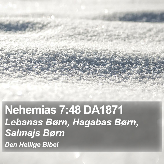 Nehemias 7:48 DA1871 Bible Study