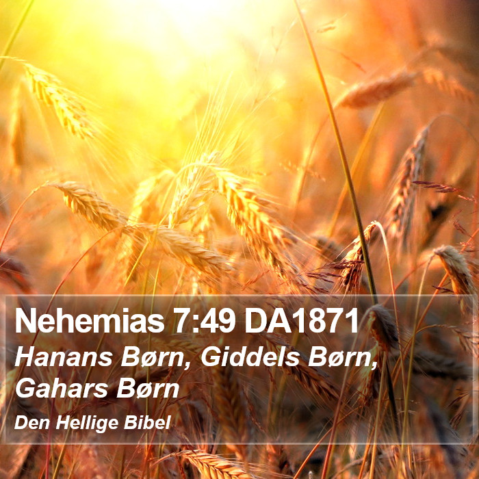 Nehemias 7:49 DA1871 Bible Study