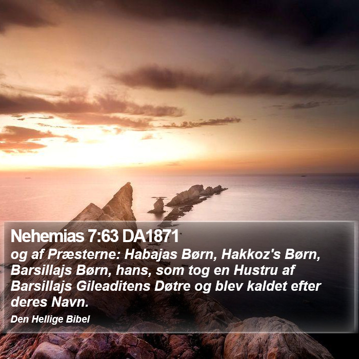 Nehemias 7:63 DA1871 Bible Study