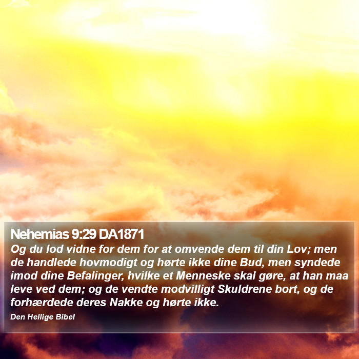 Nehemias 9:29 DA1871 Bible Study