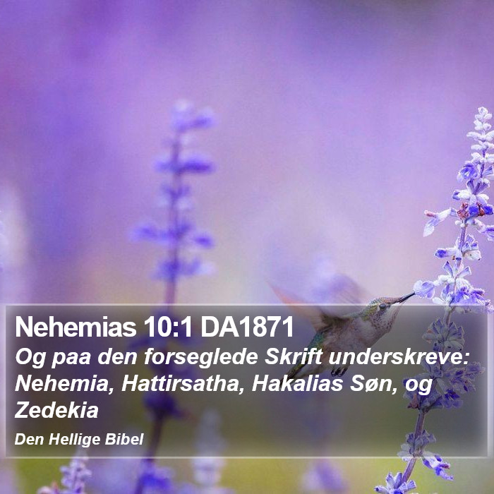 Nehemias 10:1 DA1871 Bible Study