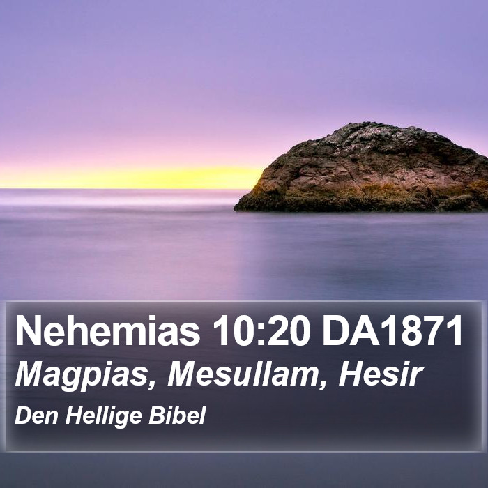 Nehemias 10:20 DA1871 Bible Study