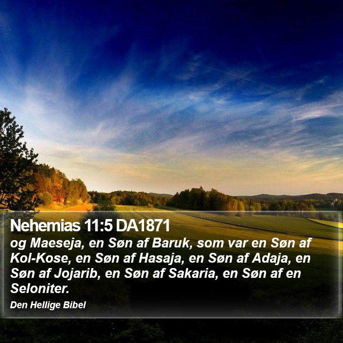 Nehemias 11:5 DA1871 Bible Study