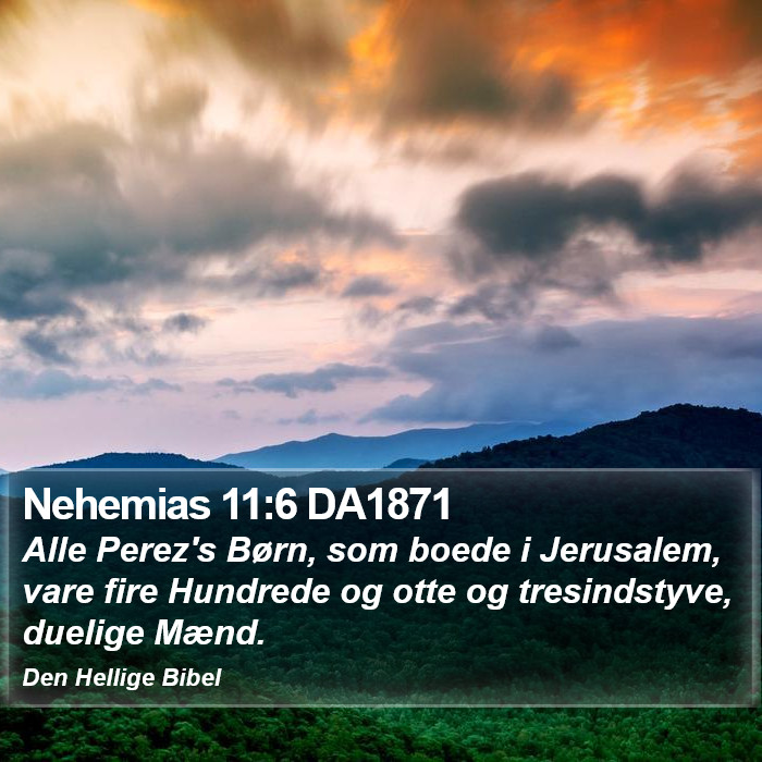 Nehemias 11:6 DA1871 Bible Study