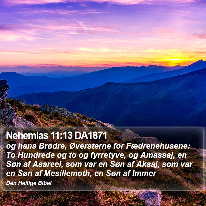 Nehemias 11:13 DA1871 Bible Study