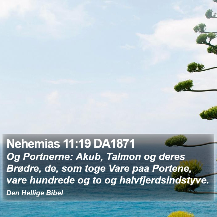 Nehemias 11:19 DA1871 Bible Study