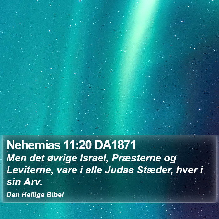 Nehemias 11:20 DA1871 Bible Study