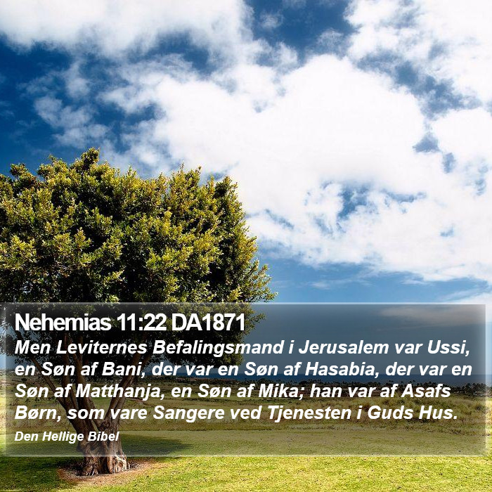 Nehemias 11:22 DA1871 Bible Study