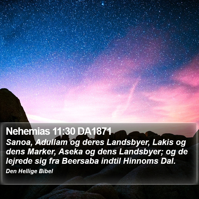 Nehemias 11:30 DA1871 Bible Study