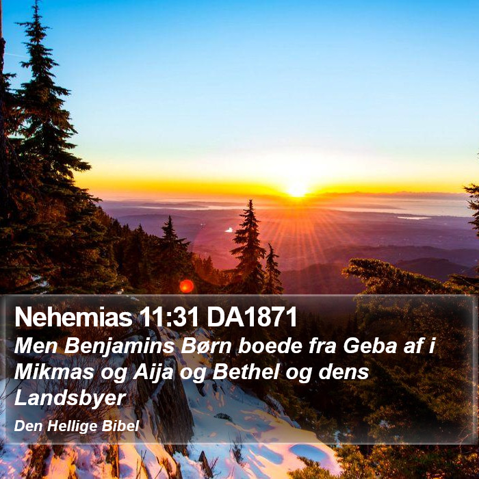 Nehemias 11:31 DA1871 Bible Study