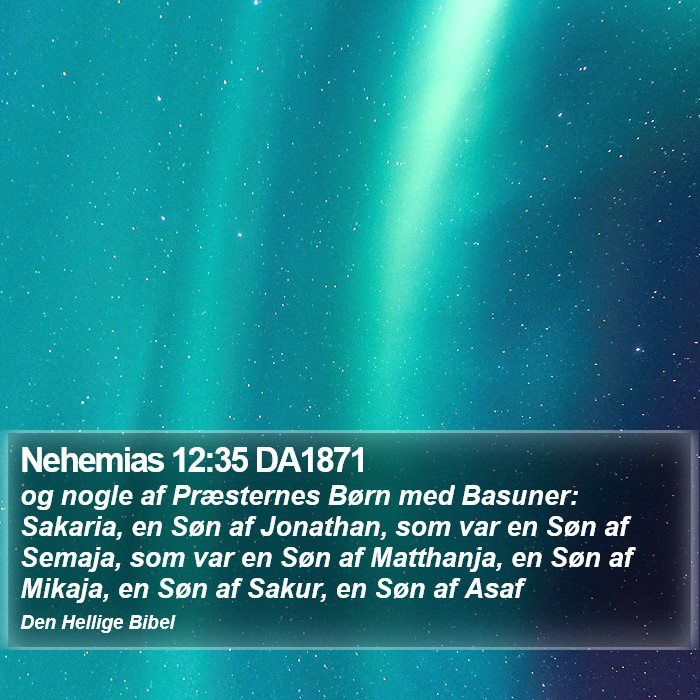 Nehemias 12:35 DA1871 Bible Study
