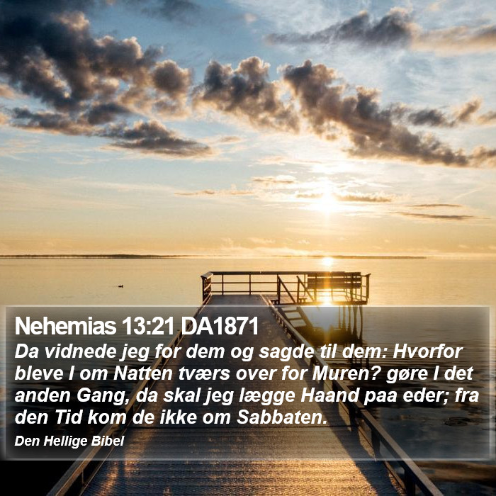 Nehemias 13:21 DA1871 Bible Study