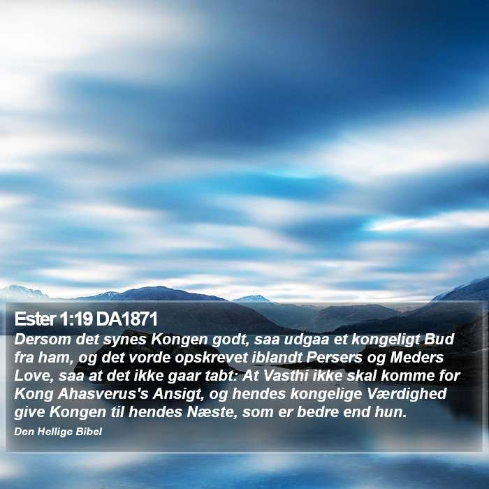 Ester 1:19 DA1871 Bible Study