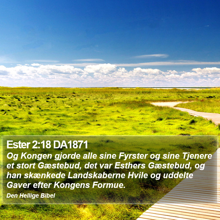 Ester 2:18 DA1871 Bible Study