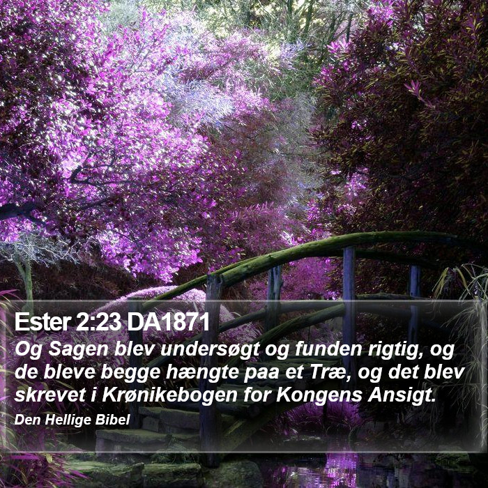 Ester 2:23 DA1871 Bible Study