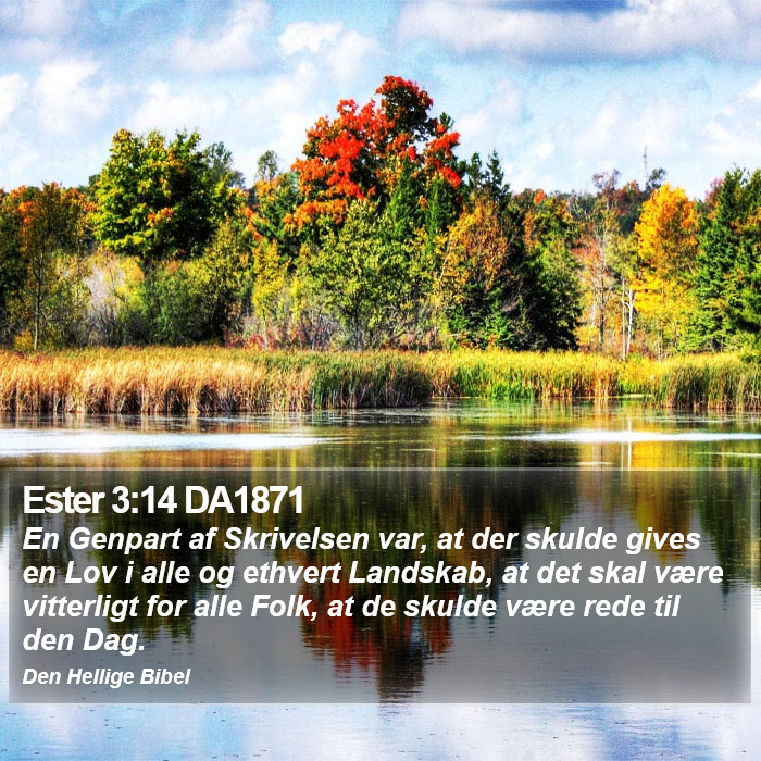 Ester 3:14 DA1871 Bible Study