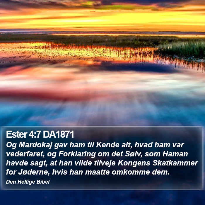 Ester 4:7 DA1871 Bible Study