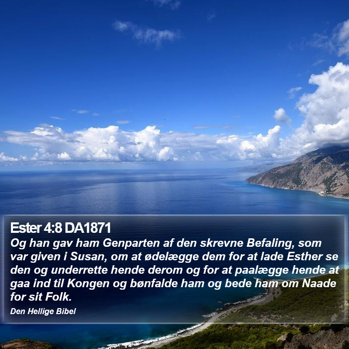 Ester 4:8 DA1871 Bible Study