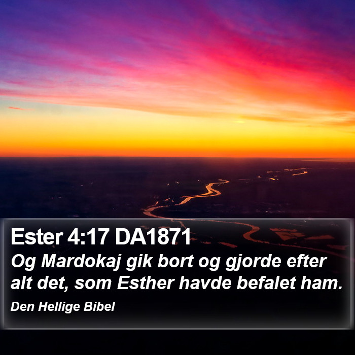 Ester 4:17 DA1871 Bible Study