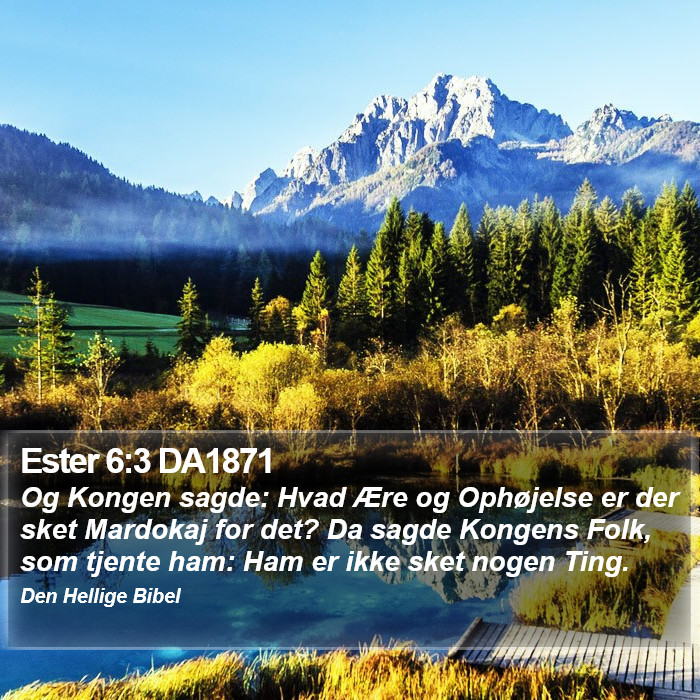 Ester 6:3 DA1871 Bible Study
