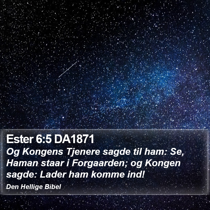 Ester 6:5 DA1871 Bible Study