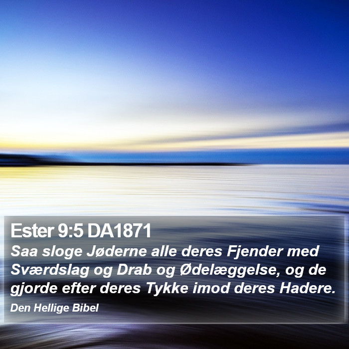 Ester 9:5 DA1871 Bible Study