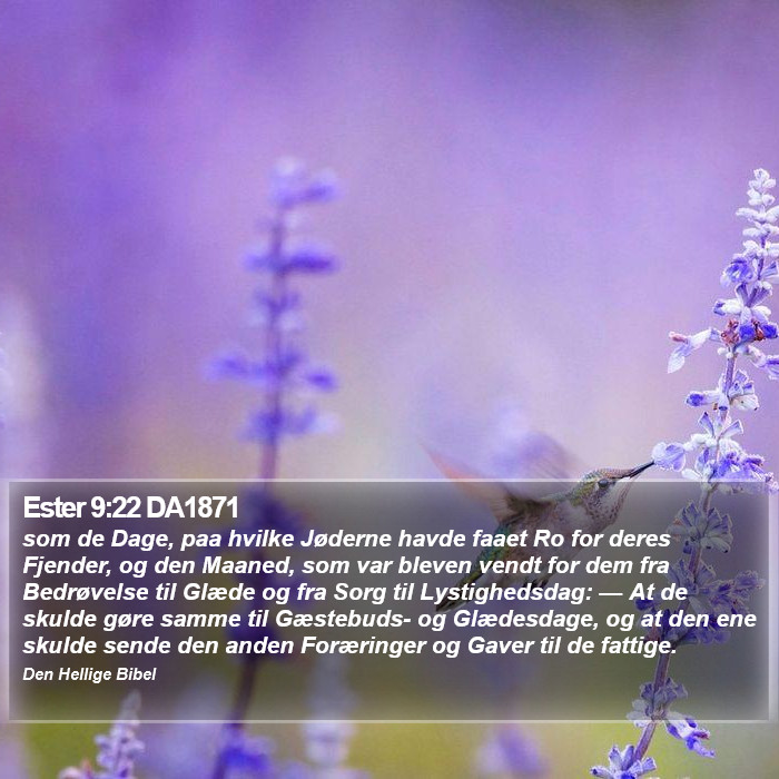 Ester 9:22 DA1871 Bible Study