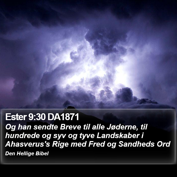 Ester 9:30 DA1871 Bible Study