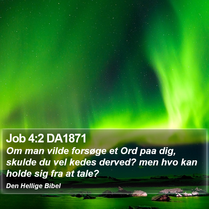 Job 4:2 DA1871 Bible Study