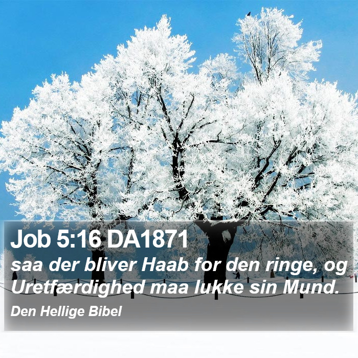 Job 5:16 DA1871 Bible Study